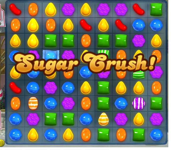 Candy Crush - the Facebook player's Bejeweled. Match at least three in a row for points.